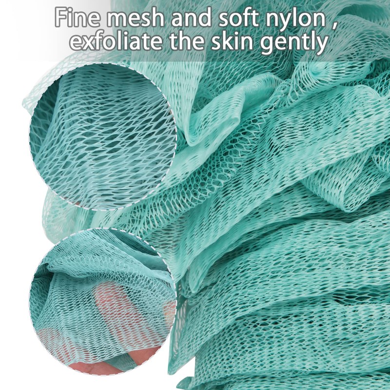 Back Scrubber for Shower, Qewro Loofah on a Stick as