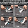 Black Roller Sharpener for Knives with Leather Strop - Knife