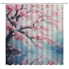 YSATNSFT Cherry Blossom Shower Curtain Japanese Asian Oil Painting Abstract