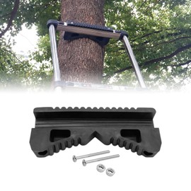 1 Ladder Thickened Anti-Skid Climbing Pole Single Straight Ladder Special Black Card Head Home Aluminum Alloy Bamboo Ladder Accessories，Short