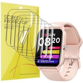 Blueshaweu Compatible for Woneligo Smartwatch Screen Protector, [6 Pack] Full Coverage TPU Clear Film Compatible with Woneligo 1.8 inch Smartwatch W13/Baolubao W13 / IDW13 1.8" Smartwatch (6 pack)