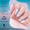 Virellay 3D Handmade Press-On Nails with Charms, Almond False Nails,