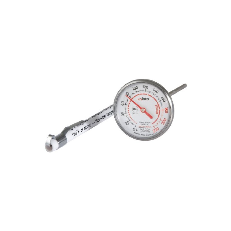 Winco 1-3/4-Inch Dial Instant Read Thermometer with 5-Inch Probe