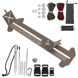 Paracord Bracelet Jig Kit with Needle Set Adjustable Length Paracord Jig Bracelet Maker Knotter Tools