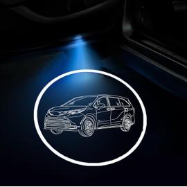 2Pcs Car Door Lights Logo Projector Wireless Ghost Shadow Lamp Laser Ghost fit for Toyota Sienna