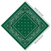 PLULON 12 Pack Green Bandanas for Men Women, Paisley Pattern