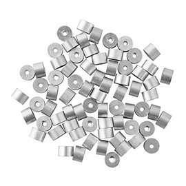 100PCS 1/16" (1.5mm) Wire Rope Sleeve, Aluminum Crimping Loop Sleeve for Wire Rope and Cable Ferrule