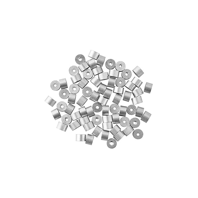 100PCS 1/16" (1.5mm) Wire Rope Sleeve, Aluminum Crimping Loop Sleeve