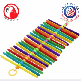 858 Bonka Bird Toys Made in USA Long Color Mini Stick Parrot Parrotlet Budgie Cockatiel Budgie Quaker