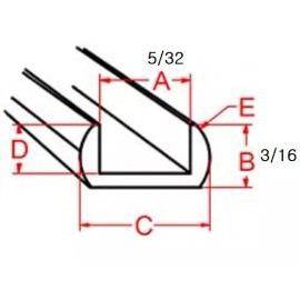 Cascade metals 3/16 Round U Lead Came (30 feet)  (RU 70) - Stained Glass Supplies -Free shippin