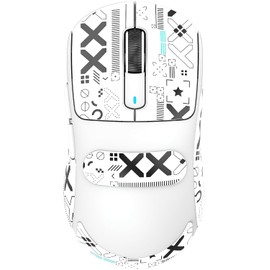 ATTACK SHARK ATTACK SHARK X3 Lightweight Wireless Gaming Mouse with Tri-Mode 2.4G/USB-C Wired/Bluetooth,26K DPI, PAW3395 Optical Sensor,Kailh GM8.0 Switch,5 programmable Buttons for PC/Win/Mac(White+Stickers)