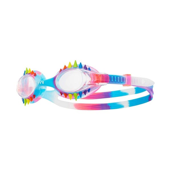 TYR Kids Swimple Spikes Swim Goggles, Rainbow/Pink