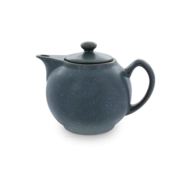Original Bunzlauer Keramik Teekanne 1.0L, Ø19.3cm, H=14.3cm, Dekor ZIELON
