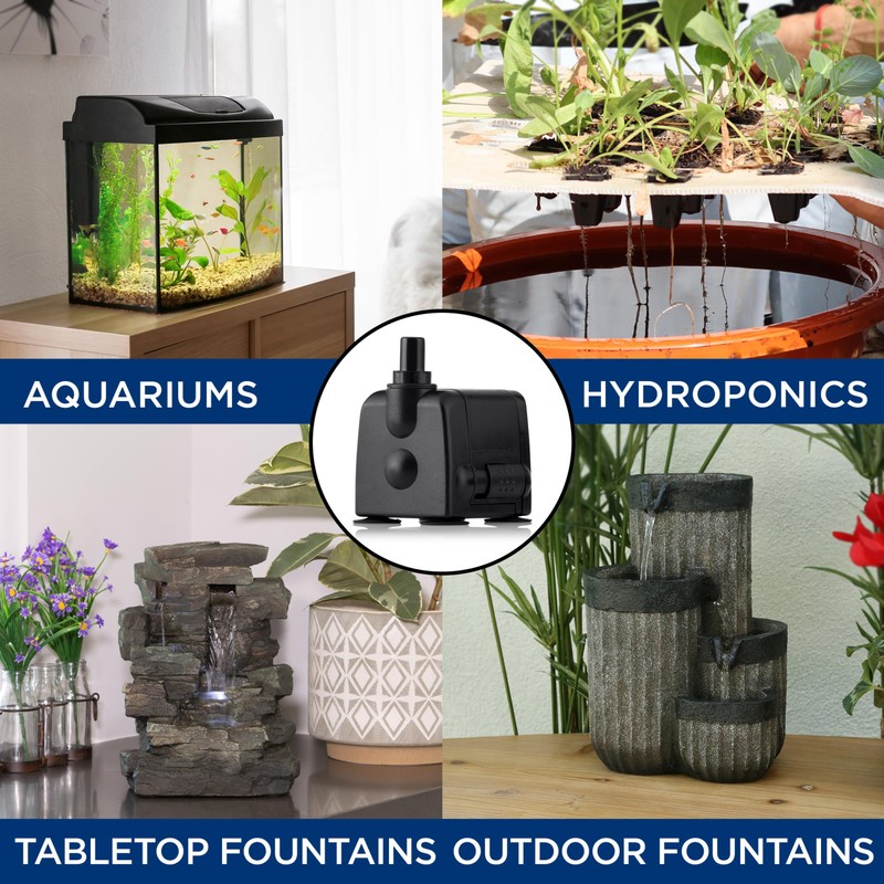 Alpine Corporation Outdoor Decor Power Head Pump for Large Fountains,