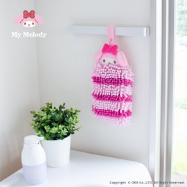 OKA Sanrio Characters Molle Towel, Approx. 5.1 x 14.2 inches (13 x 36 cm), Pink, (My Melody, Microfiber, Absorbent, Cute)