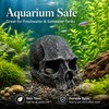 Fokauiwo Skull Terrarium Decor Reptile Hideout for Tank (Black)