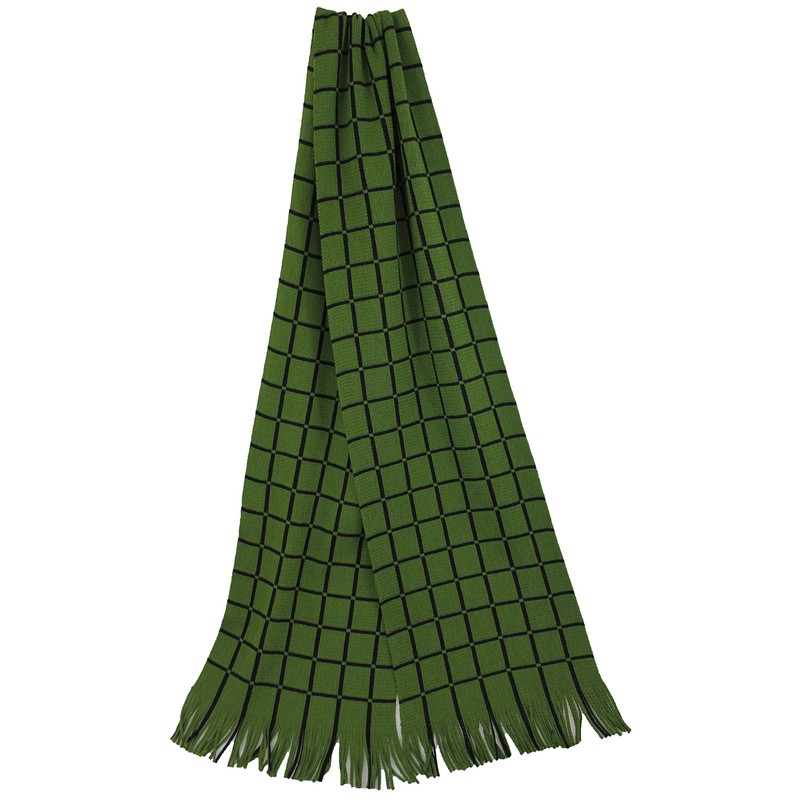 Rotfuchs Scarf Knitted Scarf Raschel Scarf Checked Fashionable 100% Wool