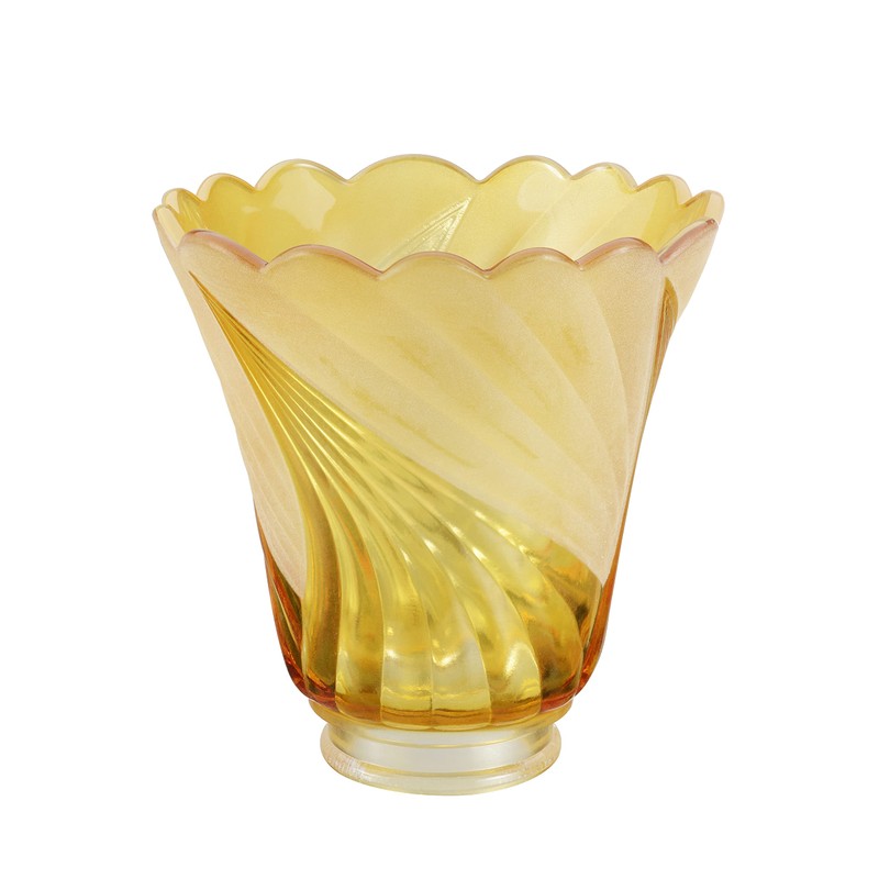 Aspen Creative 23172-4 Transitional Amber Ceiling Fan Replacement Glass Shade.