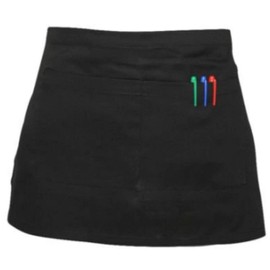 FASHION REVIEW [Black, One Size] New Chefs Waiters Cooks Restaurant BAR Black & White Short Waist Pocket Apron