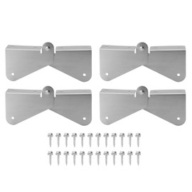 4PCS Gutter Downspout Extension Hinge Stainless Steel Flip Up Hinge for Rectangle Square Downspout Extension