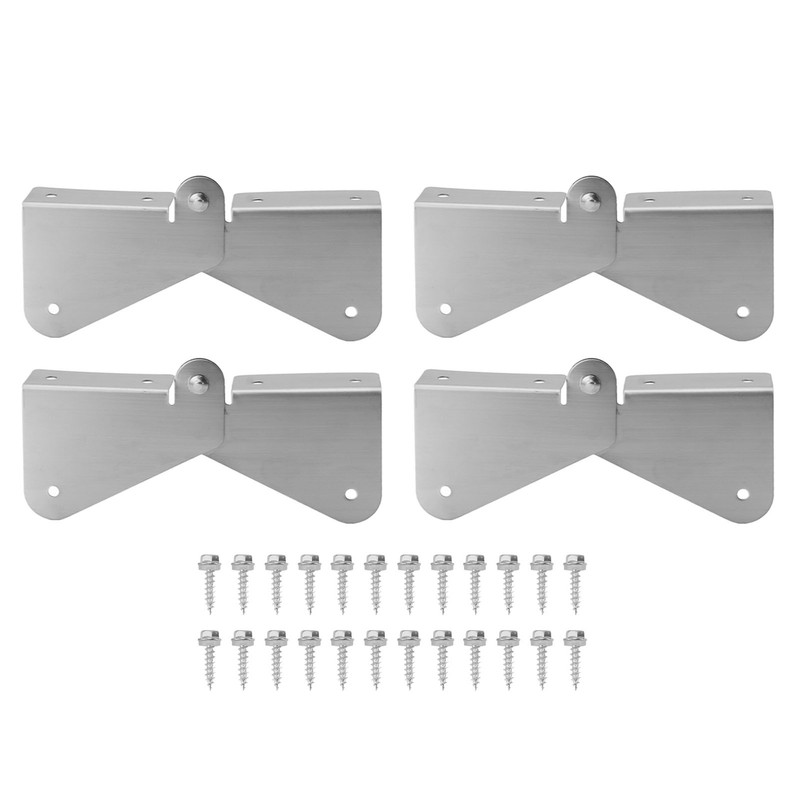 4PCS Gutter Downspout Extension Hinge Stainless Steel Flip Up Hinge
