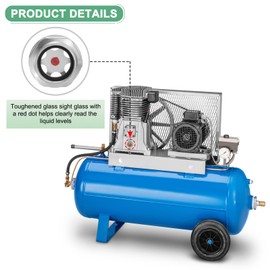 M METERXITY Air Compressor Oil Sight Glass, M30 x 1.5mm Toughened Glass No Leak Hex Oil Liquid Level Gauge Fittings W O-Ring for Air Compressor/Pump/Tank Sight Plug Window