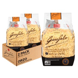 Garofalo - Premium Durum Wheat Semolina Orzo Pasta Italian Made, Bronze-Drawn, Al-Dente, One-Ingredient Pasta (2 pack)