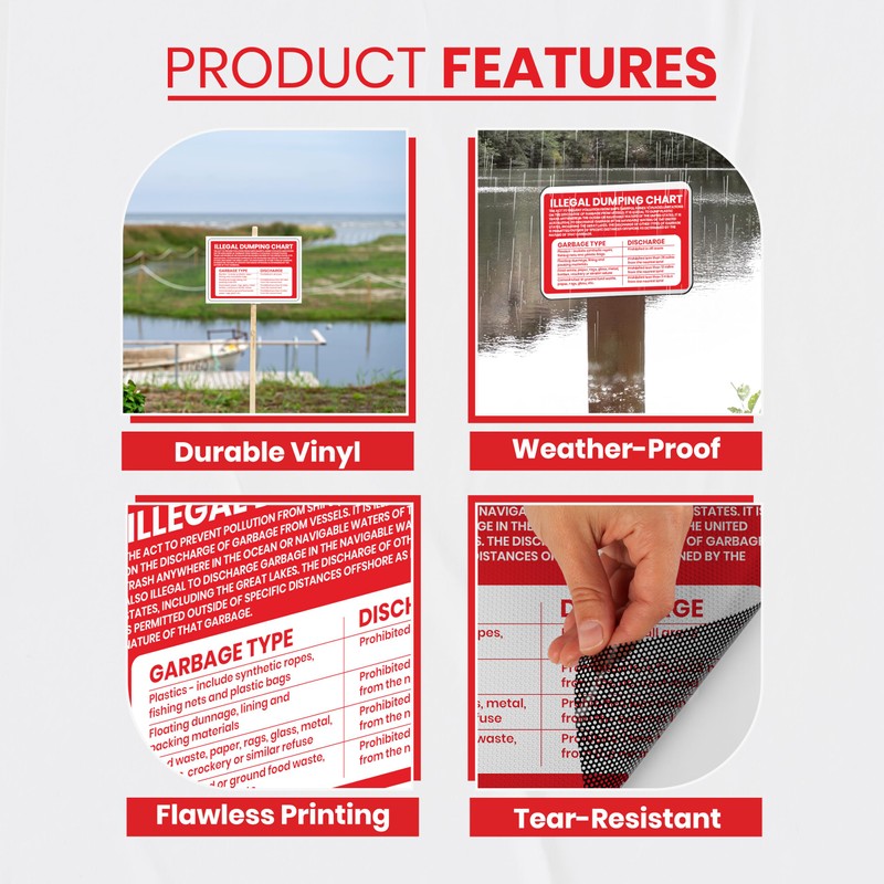 3 x Illegal Dumping Sign