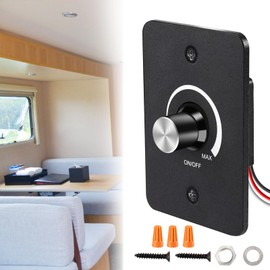 Begonia DC 12 V Dimmer PWM LED Dimmer Switch, LED Dimmer Switch, Dimmable LED Lighting, Dimmer for LED Lamps, 5 A 3 Wire Dimmer Switch Continuous Dimming for LED RV Light Indoor Trailer Boat Car Truck