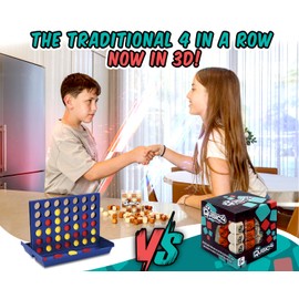 Qubic4 , a Unique 4 in A Row Game, 3D Strategy Board Game for Critical Thinking. The Classic Grid Game in a Sleek Acrylic Cube. Superbly Designed Wooden Cubes. Tactical Game Play for All Ages