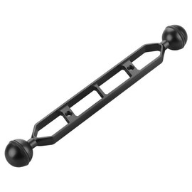 Underwater Photography Bracket Set with Fill Light Arm, Ball Head Mount, Butterfly Clip, Connection Rod (Black, 7 inches)