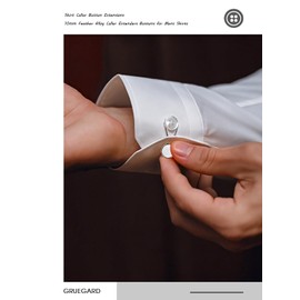 GrueGard Shirt Collar Button Extensions, 9 Premium Collar Extensions without Sewing Shirts & Sleeves, 10 mm Spring Alloy Collar Extenders Buttons for Men's Shirts