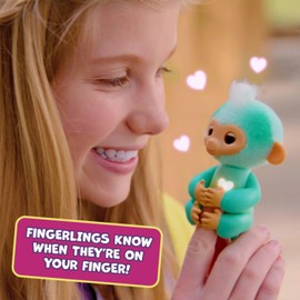 Fingerlings 2023 NEW Interactive Baby Monkey Reacts to Touch – 70+ Sounds & Reactions – Charli (Purple)