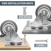TONKI 5" Heavy Duty Quiet Caster Wheels Set (4-Pack) -
