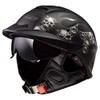 LS2 Helmets Rebellion Motorcycle Half Helmet (Bones - X-Small)