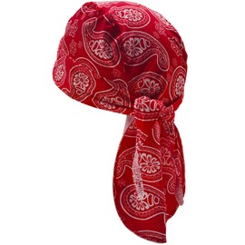 Trifong Bandana Cap, UV Protection, Paisley Pattern, Bandana, Pirate Hat, Mesh, Quick Drying, Sweat Absorbent, Breathable Material, Doo Rag, Triangular Width, Adult, Men's, Heatstroke Protection, UV