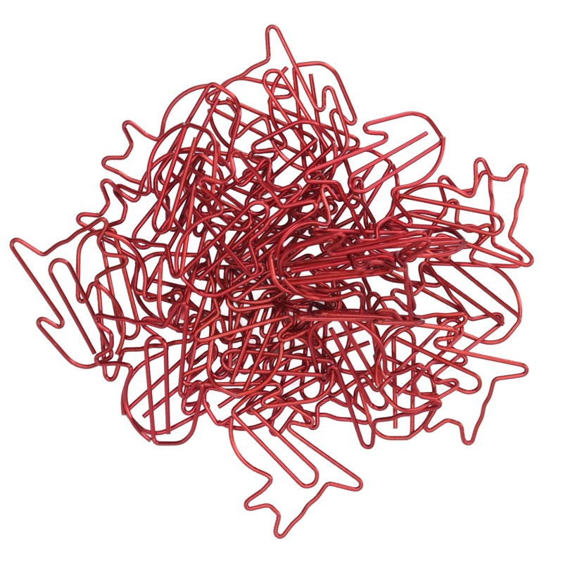 100pcs Cat Shape Paper Clips Increase Slip Resistance Rust Prevention