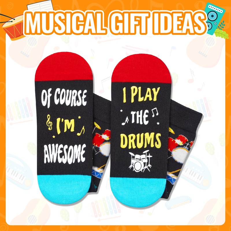Zmart Drumming Gifts for Drummer - Drumline Percussion Socks for