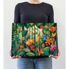 The Plum Penguin Cubist Rainforest Wall Art - Dual A4
