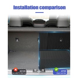 ZQULOYO Cargo Liners Backrest Mat for Kia Soul Accessories 2020-2025 with Hook&Loop Rear Trunk Mat Rear Seat Back Cover Protector All Weather Anti-Slip Split Dog Liner 3 PCS