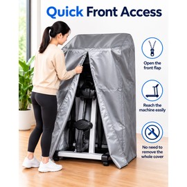 Waterproof Treadmill Cover with Secure Strap, Dustproof Polyester Running Machine Protector for Indoor Outdoor Gym Equipment Storage