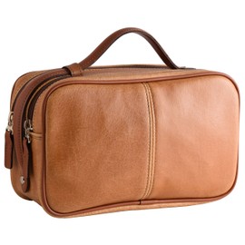 ANDY HAWARD 25814 Men's 2nd Bag, Double Zipper, 2-Way Handle, White Compound Leather, Made in Japan, Camel