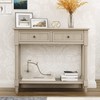 P PURLOVE Console Table Sideboard Wooden Sofa Table with 2