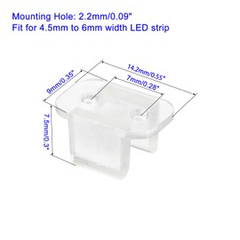 Boxonly Waterproof LED Strip Mounting Clips Holder Mounting Bracket Support Fixing Clamps Fit 4.5mm to 6mm Silicone LED Strip Lighting Clear Pack of 30