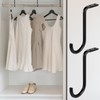 Pack of 4 Closet Rod Support Hook, U-shaped Clothes Rail