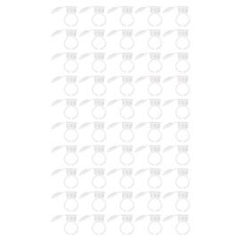 50 Ink Accessories Ink Microblading Pigment Ring Cups Pigment Ring Cups with Lids for Inks Semi Permanent Make up Eyebrow Glue Containers(White)