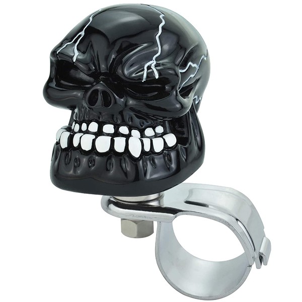Lunsom Steering Wheel Knob, Skull Shape Driving Power Handle Control