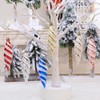 6Pcs 11CM Large Spiral Shaped Baubles Glitter Christmas Tree Ornaments
