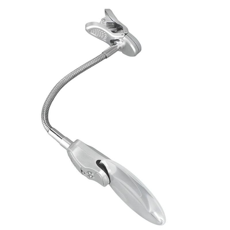 Magnifying Glass with Light Adjustable Flexible Gooseneck Clip On Magnifying