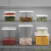 Rubbermaid Commercial contenedor Ahorra Espacio, Solo contenedor, Transparente